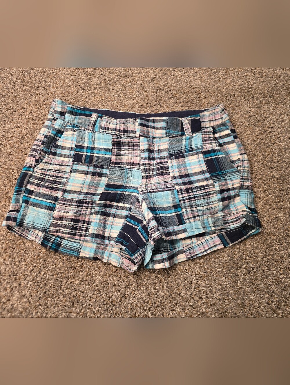 Plaid Patchwork Women’s Shorts